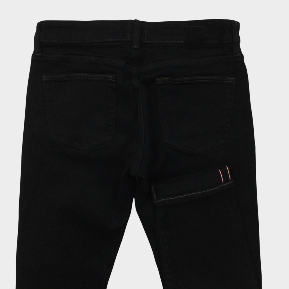 Flint and Tinder Slim Fit Selvedge Jeans Mens 28x30 Black Stretch Denim Pants